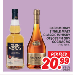  glen moray joseph guy cognac whisky single malt scotch classic vs fles 20 99 