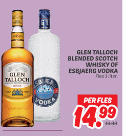  glen talloch esbjaerg whisky wodka 1 sold blended scotch choice vodka fles liter 14 99 