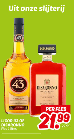  licor 43 disaronno amaretto likeur 1 28 31 slijterij cuarenta original fles liter originale since favourite italian liqueur saronno litre 
