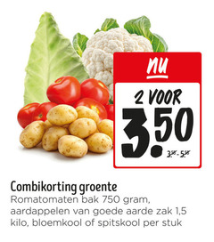  aardappelen spitskool bloemkool tomaten 2 750 combikorting groente 3 50 romatomaten bak aarde zak 1 5 kilo stuk 