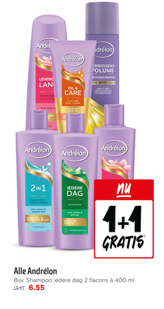 andrelon conditioner shampoo 1 2 400 andre levend lan versterken condition lang oil care minuut wow masker droog pluizig haar verrassend volume witte waas schoon dag fris reinigt stap vitamine b5 zonnebloemolie ml 