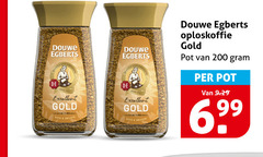  douwe egberts oploskoffie 200 excellent gold smooth pot 