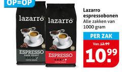  lazarro koffiebonen 1000 espresso dark roast coffee beans espressobonen zakken zak 