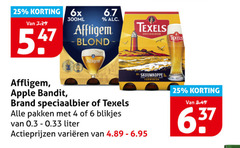  apple bandit brand texels affligem speciaalbieren 4 6 25 6x 300ml speciaalbier pakken blikjes liter skuumkoppe varieeren 