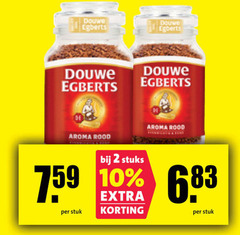  douwe egberts oploskoffie 2 10 aroma rood stuks stuk 