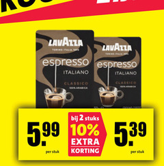  lavazza koffiecups 2 10 espresso italiano classico stuks 5.99 stuk 