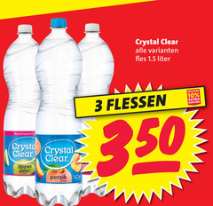  crystal clear fruitdrank 3 10 350 fles liter koolzuurvrij appel peer men perzik flessen 