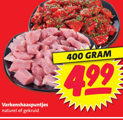  varkenshaas 400 varkenshaaspuntjes naturel gekruid 