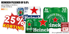  heineken 0.0 blikjes bier 6 25 33 pilsener pak 50 blik nix18 orig pack 6x 500ml original m.u.v 