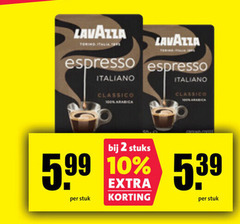  lavazza koffiecups 2 10 espresso italiano classico stuks 5.99 stuk 