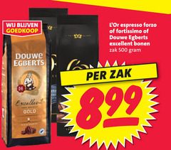  douwe egberts l or koffiebonen 100 500 excellent gold rick boy espresso forza fortissimo bonen zak 