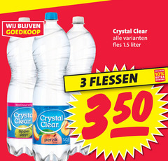  crystal clear fruitdrank 3 10 350 fles liter koolzuurvrij appel peer perzik flessen 