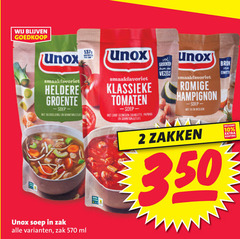  unox soep 2 10 heldere groente vezels klassieke tomaten courgette paprika romige champignon vel zak ml zakken 