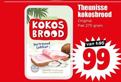  99 original kokos brood vertrouwd theunisse pak kunstmatige kleur smaakstoffen 