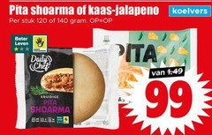  99 120 140 pita shoarma kaas jalapeno stuk beter leven daily chef kruidige 