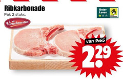  karbonade 2 ribkarbonade pak stuks vleeschmeesters beter leven 23 