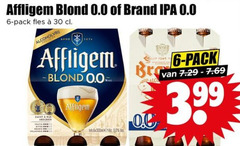  brand affligem alcoholvrij bier 6 30 blond 0.0 pack fles anno zacht rijk 3.99 