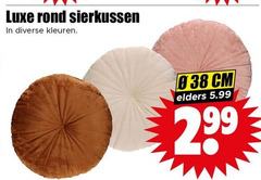  sierkussens luxe rond sierkussen kleuren cm elders 5.99 