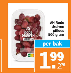  druiven 500 rode pitloos bak 1 