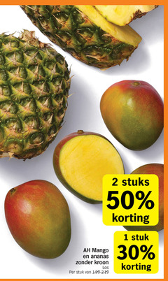  mango ananas 1 2 30 50 kroon stuks stuk 