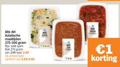  1 aziatische maaltijden ajam bak 3.99 varieeren nasi goreng babi pangang varkensvlees 