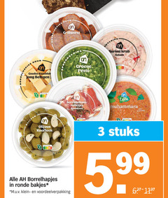  3 grillworst goudse kaasblokjes jong belegen dips groene pesto surimi krab salade score olijven vega nutri knoflook borrelhapjes ronde bakjes m.u.v oud rolletjes roomkaas terra muhammara plantaardig stuks l 5 99 