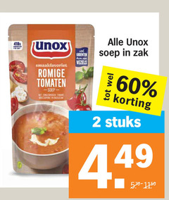  unox soep 2 60 groenten vezels romige tomaten zak stuks 