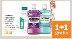  1 2 500 elmex listerine mondwater total care flessen ml varieeren sensitive professional geavanceerde 5x effective floss at que reduction above mondspoeling cool mint tandbescherming 500ml effect bacterien verwijderen achterblijven tanden poetsen cares 