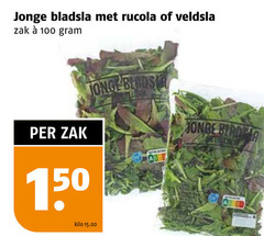  100 150 jonge bladsla rucola veldsla zak kilo 