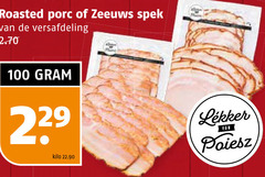  100 roasted porc zeeuws spek versafdeling kilo 