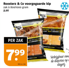 co voorgegaarde kip zak 1000 kilo v.a. cooked your heat joy l diepvries slagerij 
