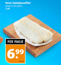  250 verse kabeljauwfilet pakje kilo 