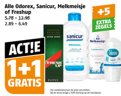  1 50 odorex sanicur melkmeisje freshup original after shave fresh up depper combinatie 5 zegels kassa 
