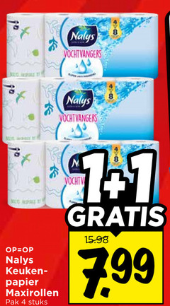  1 4 nalys vochtvangers keuken papier maxirollen pak stuks 