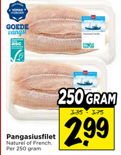  250 visboer vangst orde gecertificeerd asc-aqua.org pangasiusfilet naturel french 