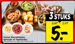  3 5 borrelhapjes spreads tapenades soorten stuk stuks 