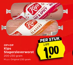  kips leverworst 100 stevig romig hot spicy slagers slagersleverworst original stuk 