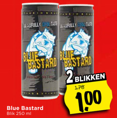  blue bastard energiedrank 2 15 250 cool taste blik ml blikken 