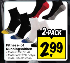  2 3 35 fitnessmat runningsokken maten materiaal elasthan pack 