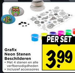  4 grafix neon stenen beschilderen accessoires 3.99 