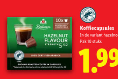  bellarom koffiecups 10 100 people nature coffee 10x nespresso compatible hazelnut flavour strength 5 12 certified arabica ground roasted capsules trademark third party with to stiftung co. koffiecapsules hazelnoot pak stuks 