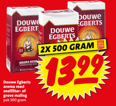  douwe egberts koffie 10 500 aroma rood evenwichtig rond snelfilter grove maling pak 2x 