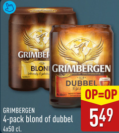  grimbergen speciaalbieren 4 biere 1128 volmondig abbaye opgericht dubbel rijk fruitig mout pack blond 