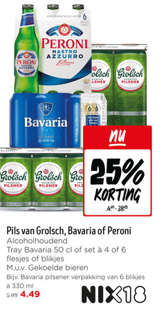  bavaria grolsch peroni speciaalbieren blikjes bier 4 6 18 25 33 50 330 premium stile bottles 330ml italia nastro azzurro italiana qualita roma prometheus meesterschap map pilsner hout pilsener for switch vakmanschap lieshout verfrissend zachte afdronk pater super pils it europa tray bieren ml 5.99 