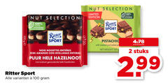  2 100 selection certified cocoa ritter sport noir noisettes semi amargo avellanas enteras puur hazelnoot krokant geroosterde hazelnoten ge limited edition pistachio with roasted and salted weight stuks 