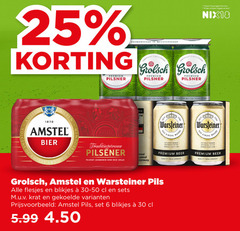  grolsch amstel warsteiner blikjes bier 6 18 25 30 1870 jaar alcohol nix18 premium pilsner meesterschap meester bieren fe zachte verfrissend pilsener ted das einzig wahre naturally to german purity lan beer quality from germany pils krat 5.99 