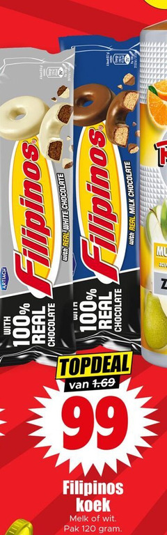  99 100 120 with real chocolate filipinos milk white koek melk wit pak cover 