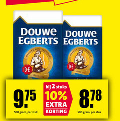  douwe egberts koffie 2 10 500 meester stuks stuk 