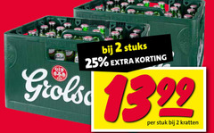  grolsch krat bier 2 25 stuks stuk kratten 