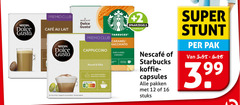  nescafe starbucks dolce gusto capsules 12 16 100 premio club by mcafee lait suggestion cappuccino caramel classic fee round silky nutri score responsibly sourced coffee 8x servings portions 2 koffie pakken stuks super pak 